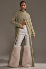 WORTHY OF LOVE LONG SLEEVE METALLIC SWEATER IN GOLD