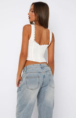 Twist And Turn Bustier White