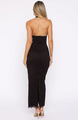 Destiny Lace Maxi Dress Chocolate