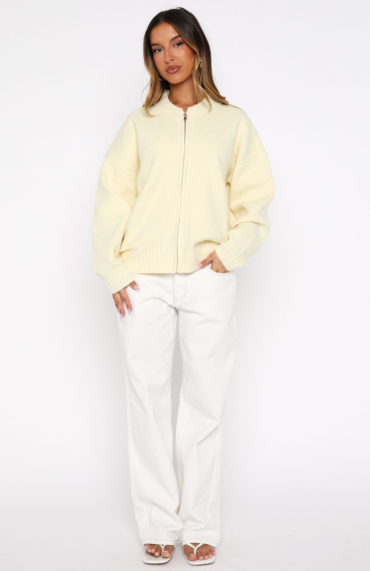 Unbreakable Bond Knit Jacket Lemon