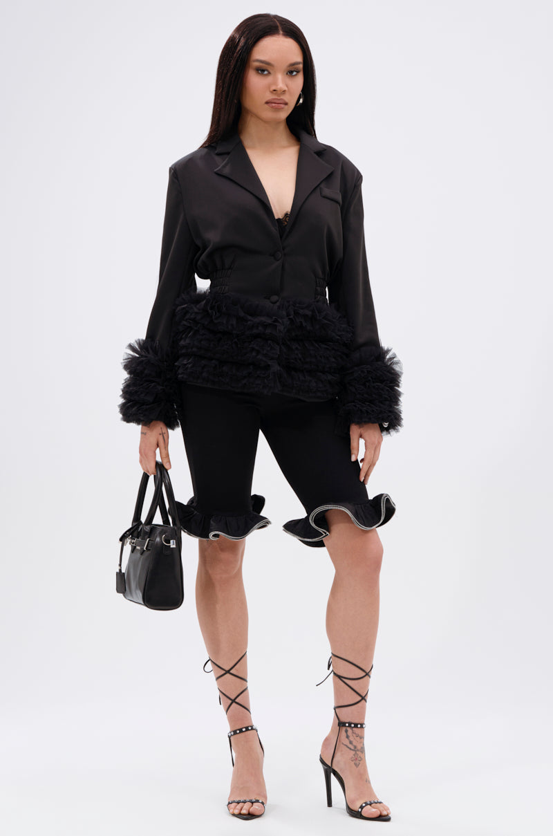 BIG HIT TULLE TRIM BLAZER
