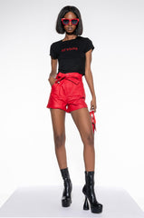 90S BABY RIBBED SHORT SLEEVE CROP TEE