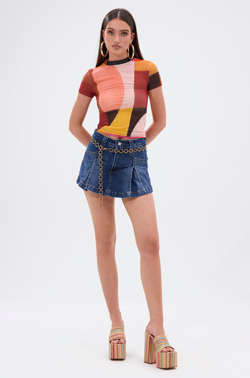 ABSTRACT THOUGHTS MESH SHORT SLEEVE TEE
