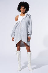 TRES CHIC PASSPORT OVERSIZE ZIP UP JACKET