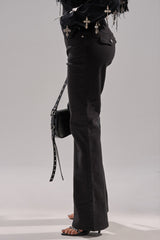 LOW LIFE LACE-UP JEANS