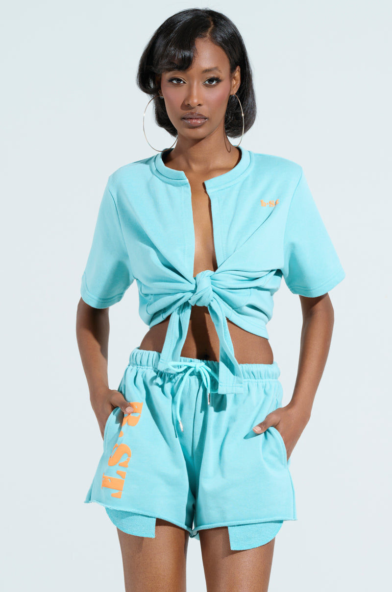 FRESH AIR TIE FRONT TOP