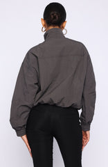 Cool Vibe Funnel Neck Jacket Steel