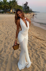 Be With You Forever Maxi Dress Off White