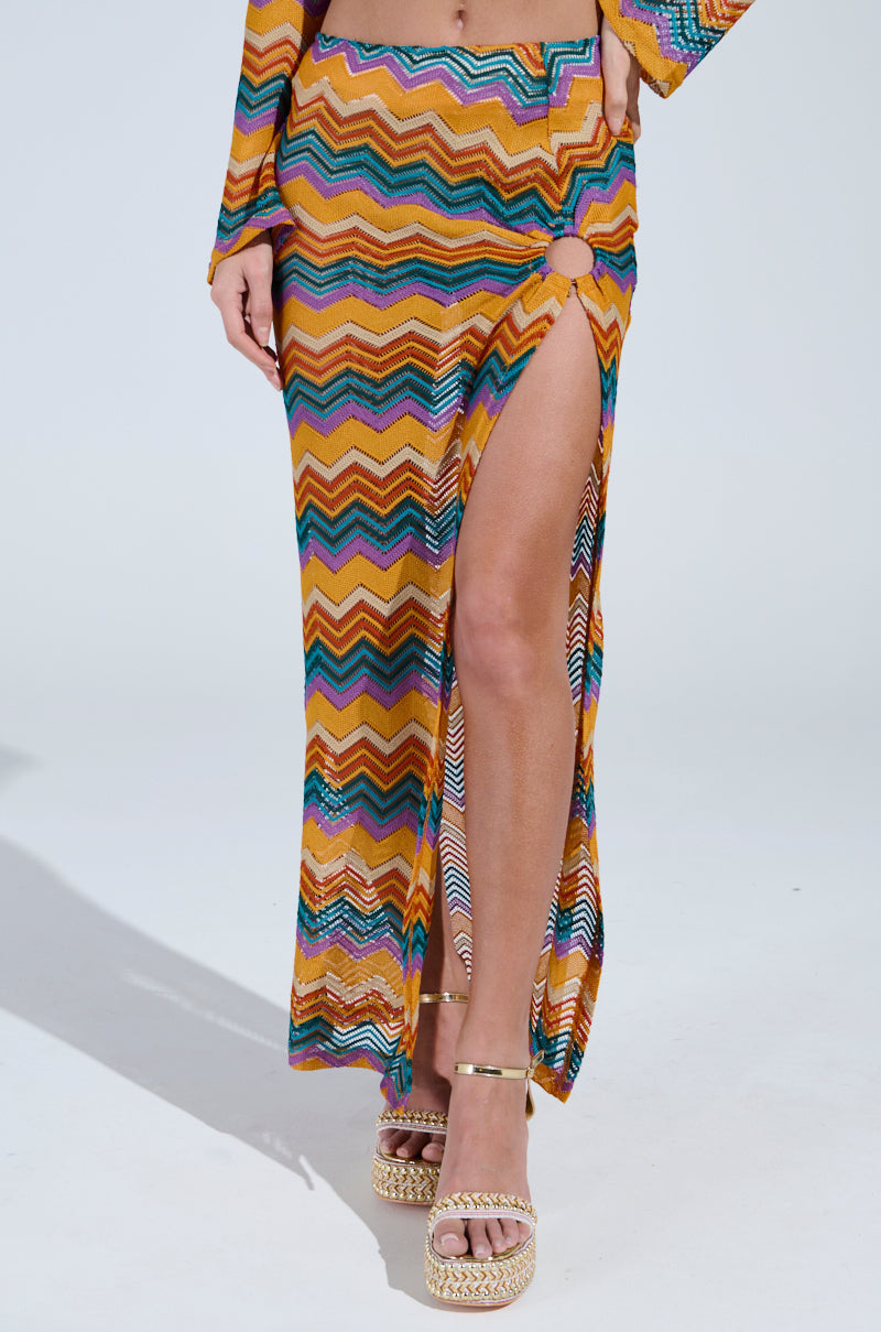 OH SO ZIGGY CROCHET MAXI SKIRT
