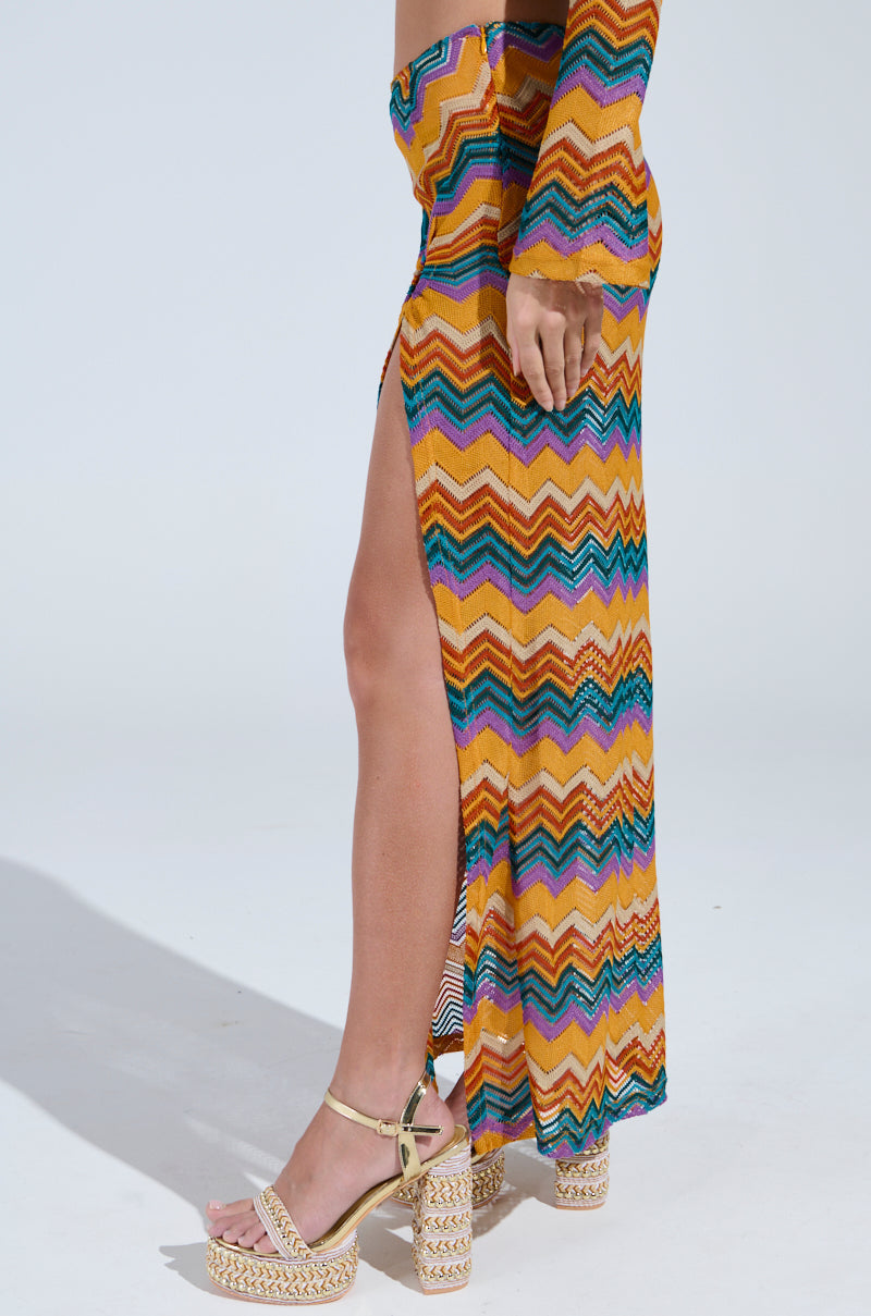 OH SO ZIGGY CROCHET MAXI SKIRT
