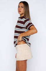 Silent Heartbeat Faux Suede Low Rise Mini Skort Oat