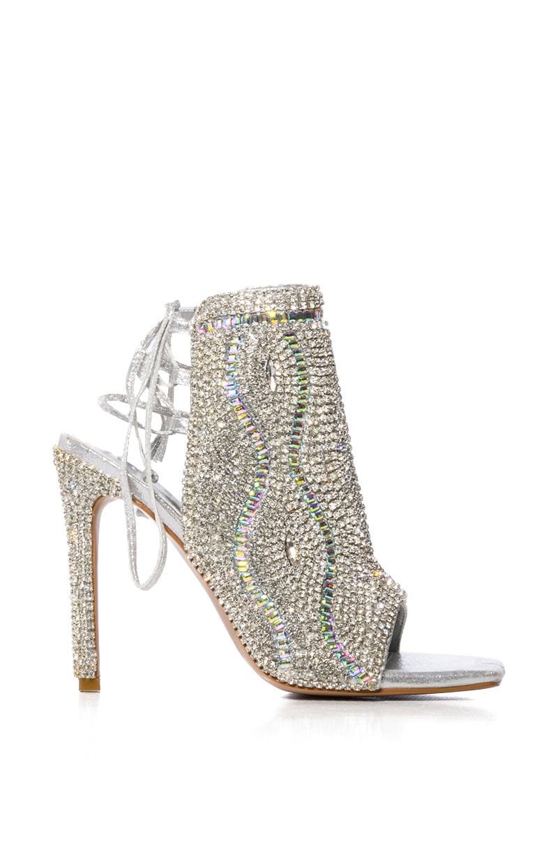 AZALEA WANG DELANIE SILVER STILETTO SANDAL