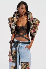 DION STATEMENT BOLERO IN BROCADE