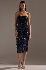 WHO'S THAT GIRL SEQUIN MIDI DRESS