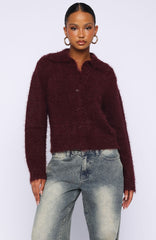 Chill Luxe Knit Cardigan Merlot