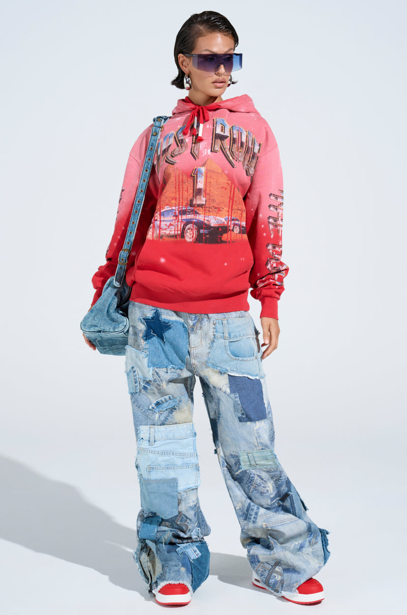IN THE FAST LANE HOODED SWEATSHIRT