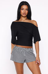 Marrakech Moments Cinched Waist Top Black