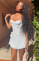 Flirty In Flora Mini Dress White