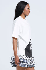 8BALL RHINESTONE OVERSIZED TEE