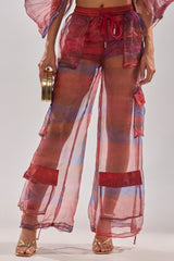LETS LIVE IN THE MOMENT CHIFFON TROUSER