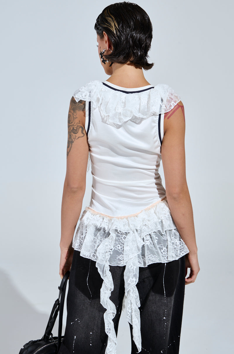 PLAY WITH MY HEART RUFFLE JERSEY