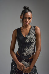 LOTS OF LOVE TO GIVE RHINESTONE BLOUSE
