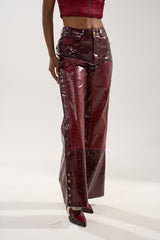 MIXED EMOTIONS FAUX LEATHER TROUSER