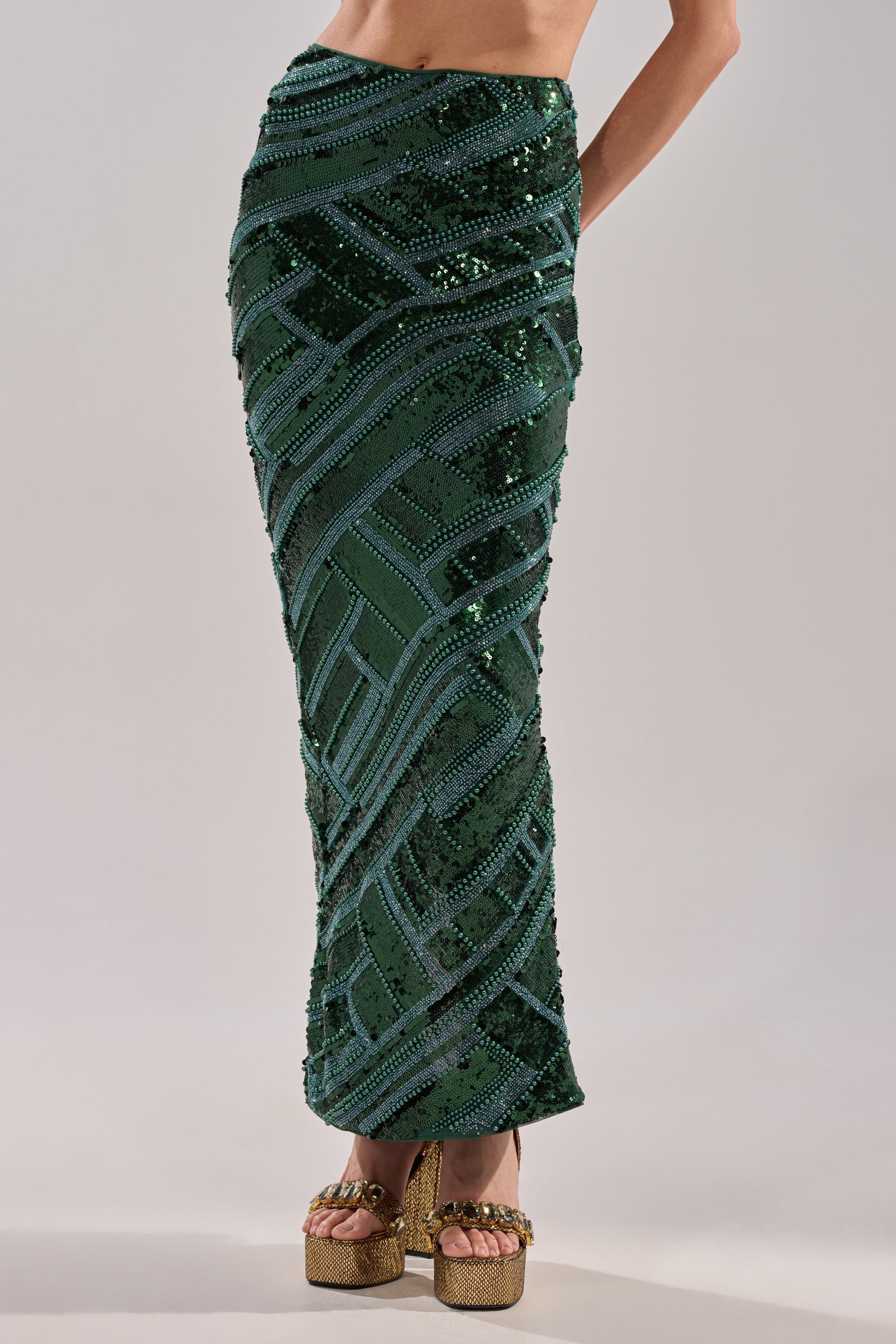HOTTEST IN THE CLUB SEQUIN MAXI SKIRT