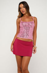 Sweet Like That Sequin Knit Top Pink