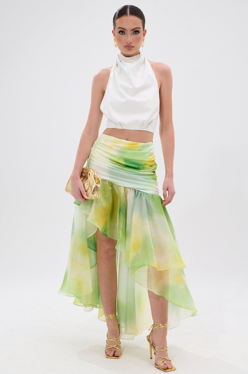 LIMONE CHIFFON MIDI SKIRT