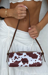 Gannon Shoulder Bag Faux Cow Hide