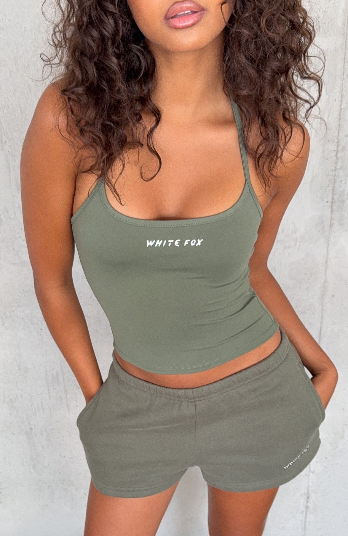 Test Drive Halter Top Khaki