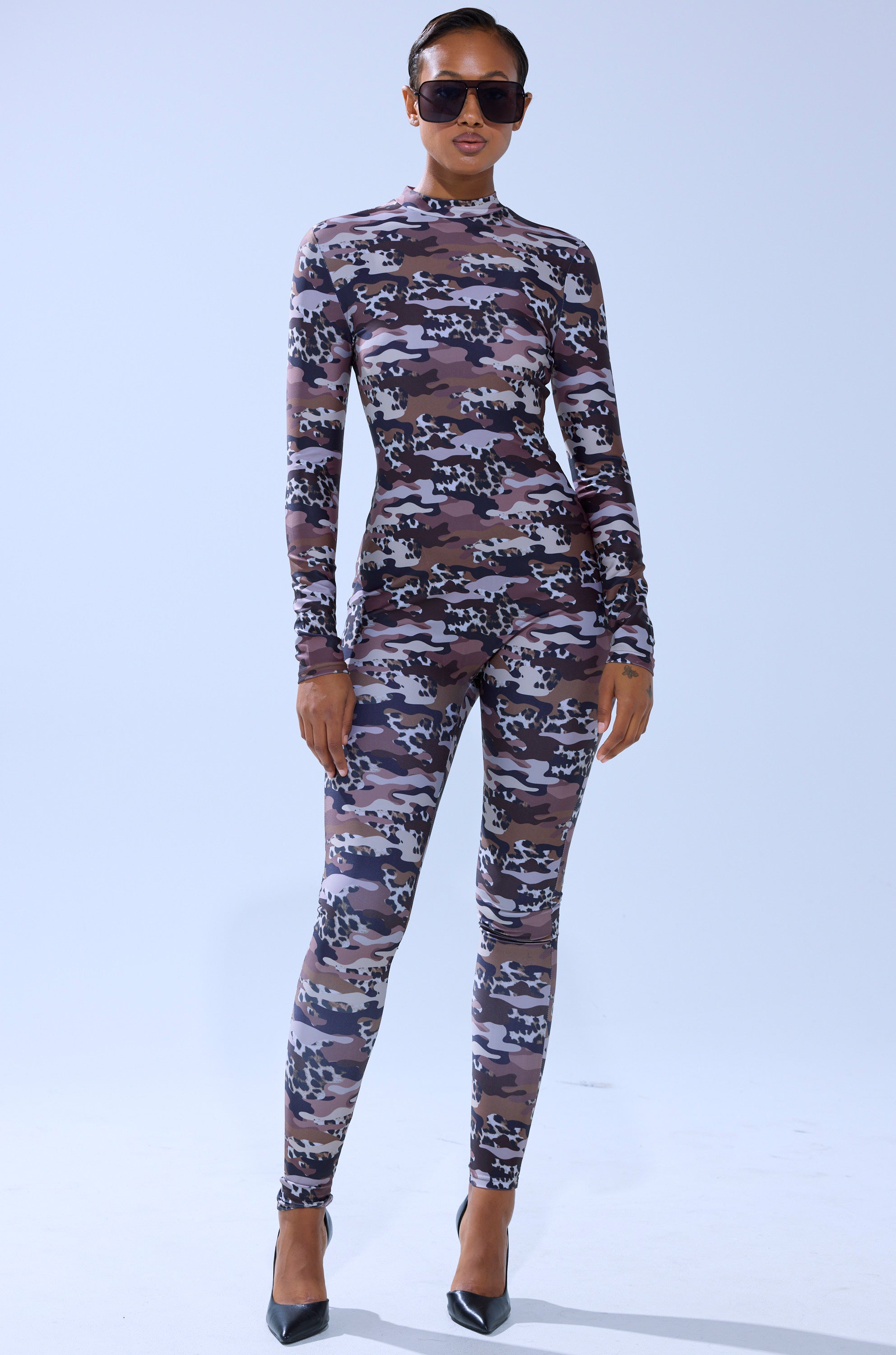 CAMO CHEETAH PRINT PLAYSUIT