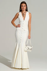 STRICTLY BUSINESS BUTTON UP MAXI DRESS