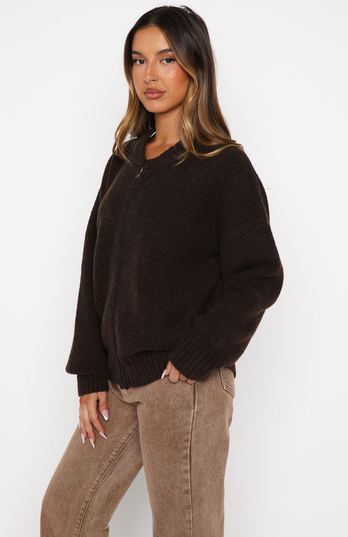 Unbreakable Bond Knit Jacket Chocolate