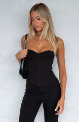 Next Chapter Strapless Bustier Black