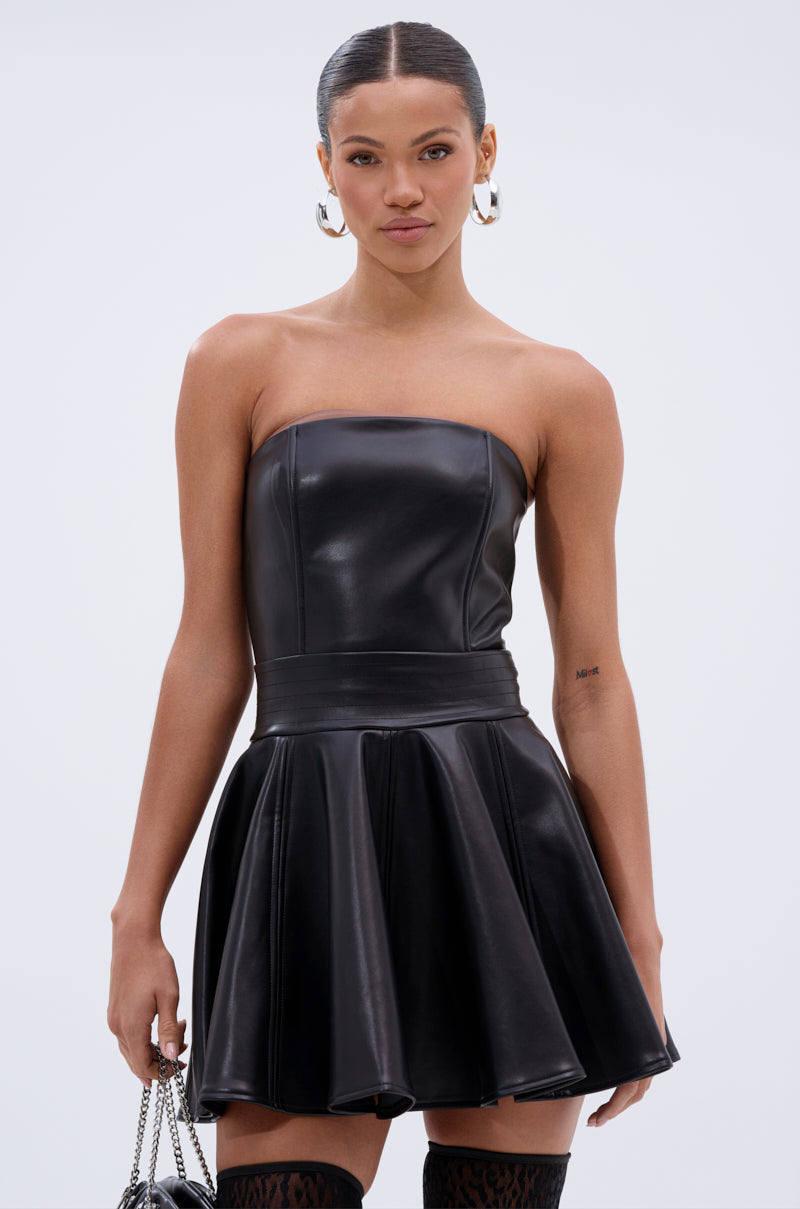 VAL PU MINI DRESS
