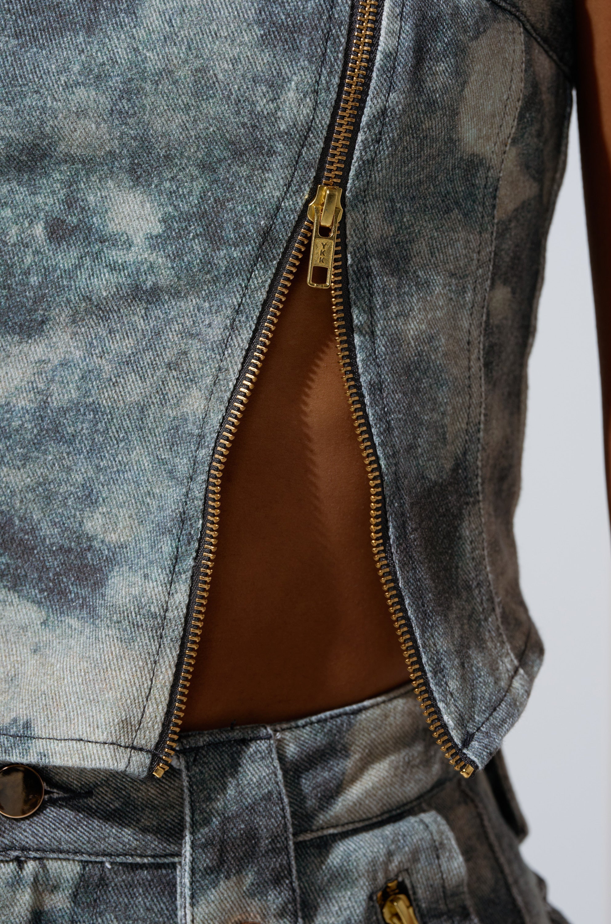 STEPH CAMO DENIM CORSET