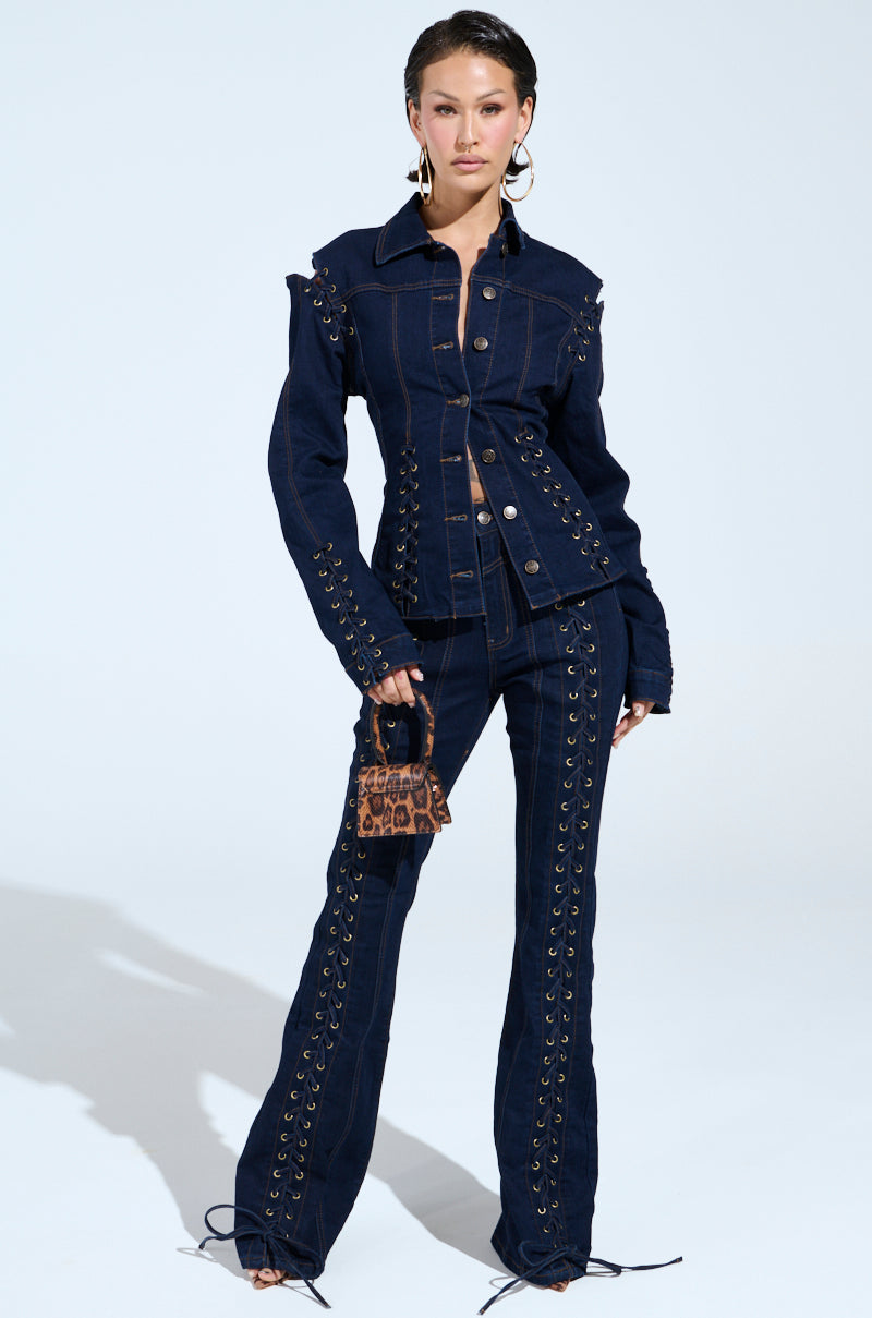 THATS ON ME FLARE DENIM PANT