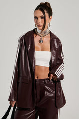 DAYTIME LOVIN OVERSIZED BLAZER IN BURGUNDY
