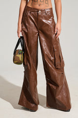 SOPHIE FAUX LEATHER TROUSER