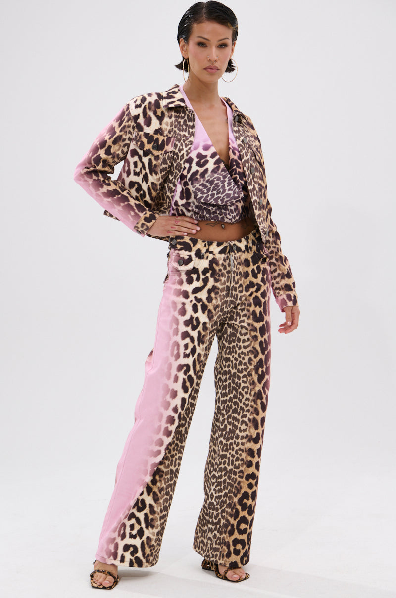COCO LEOPARD PRINT HALTER TOP