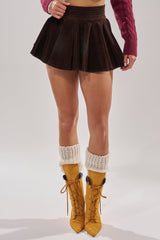 CALL ME VELVET MINI SKIRT