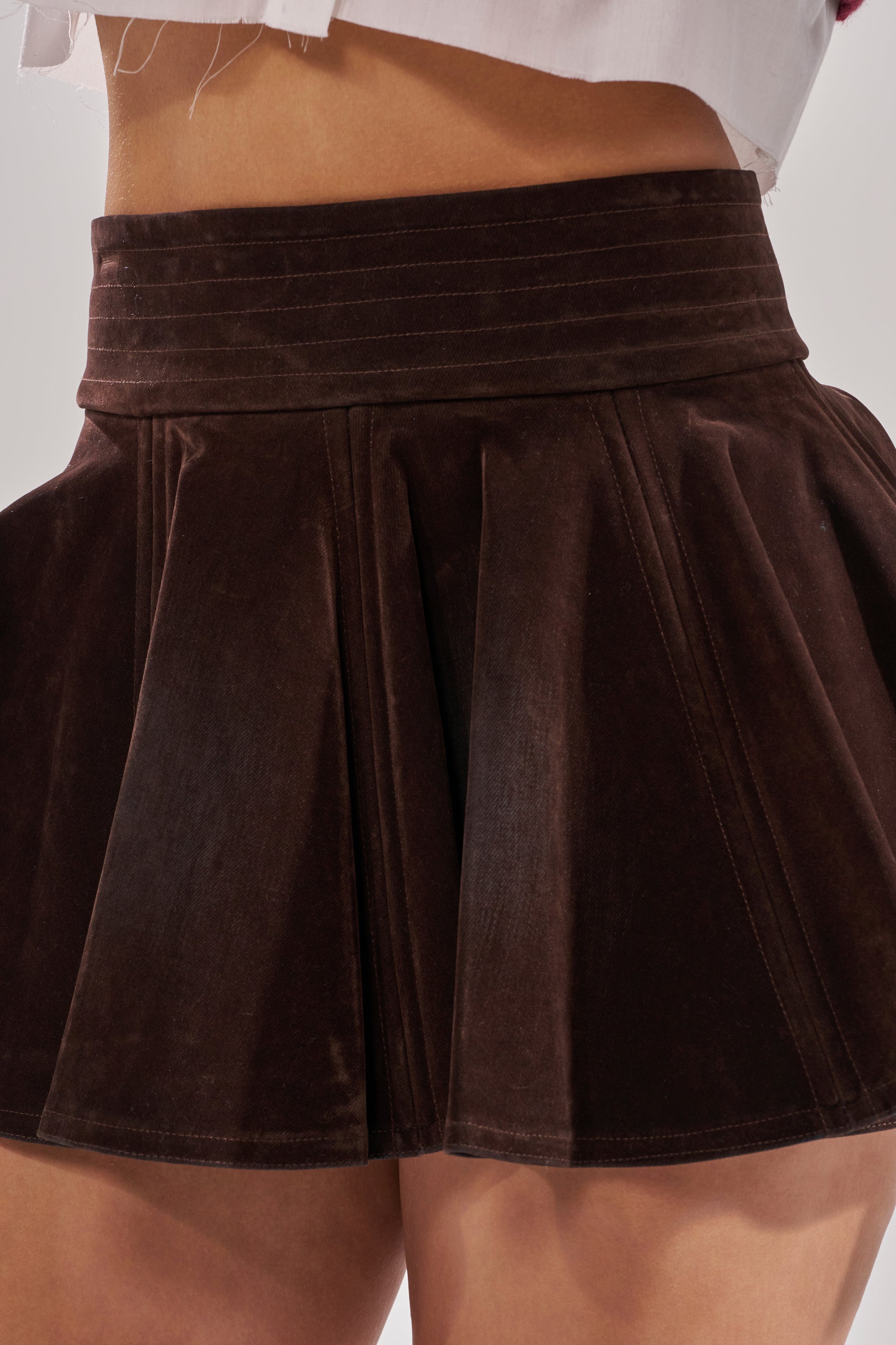 CALL ME VELVET MINI SKIRT