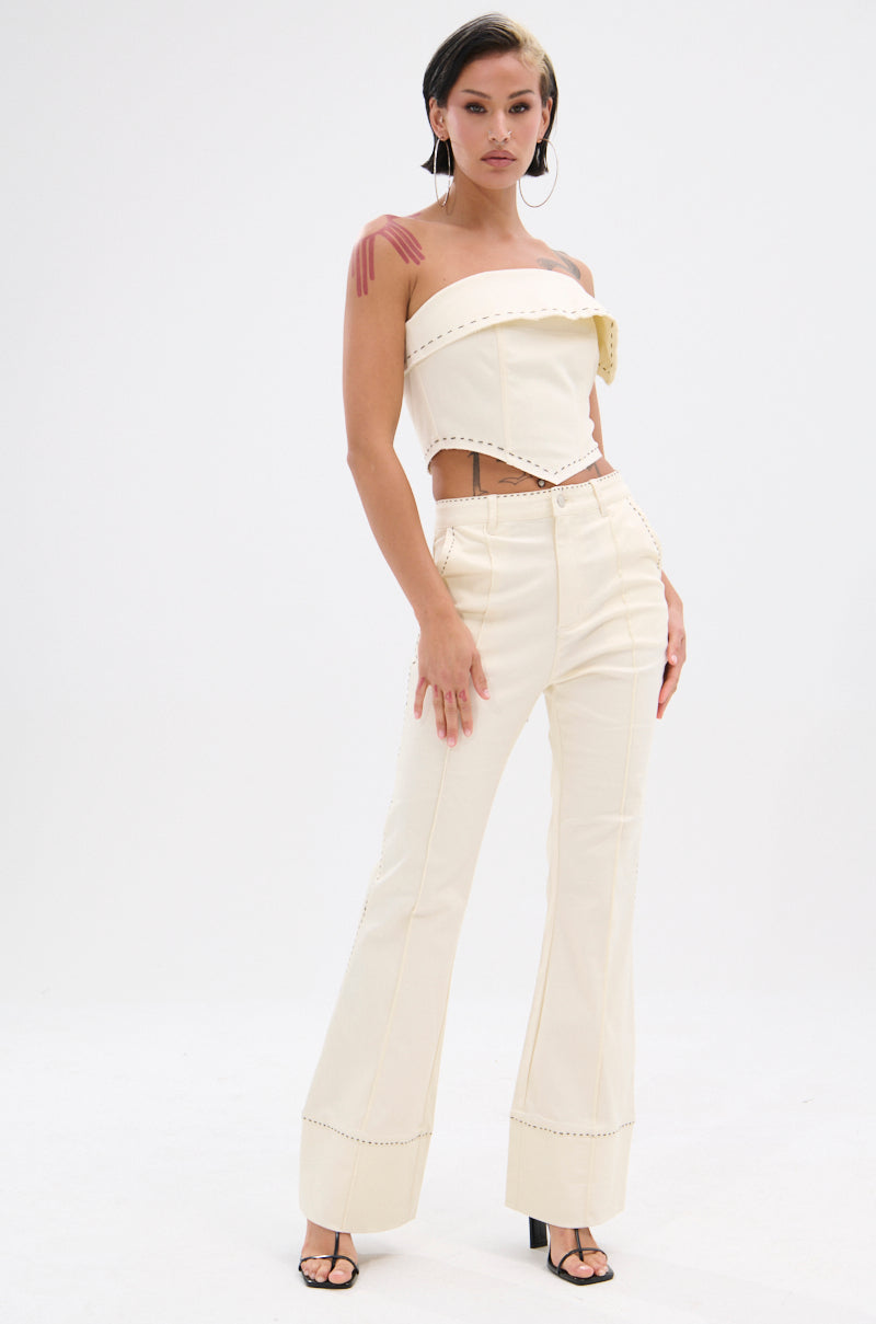 BREAK MY LOVE LINEN TUBE TOP