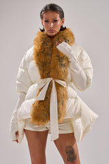 TALK TO ME NICE FUR TRIM PUFFER