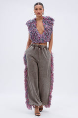 THE ONE WIDE LEG JOGGER WITH FRINGE