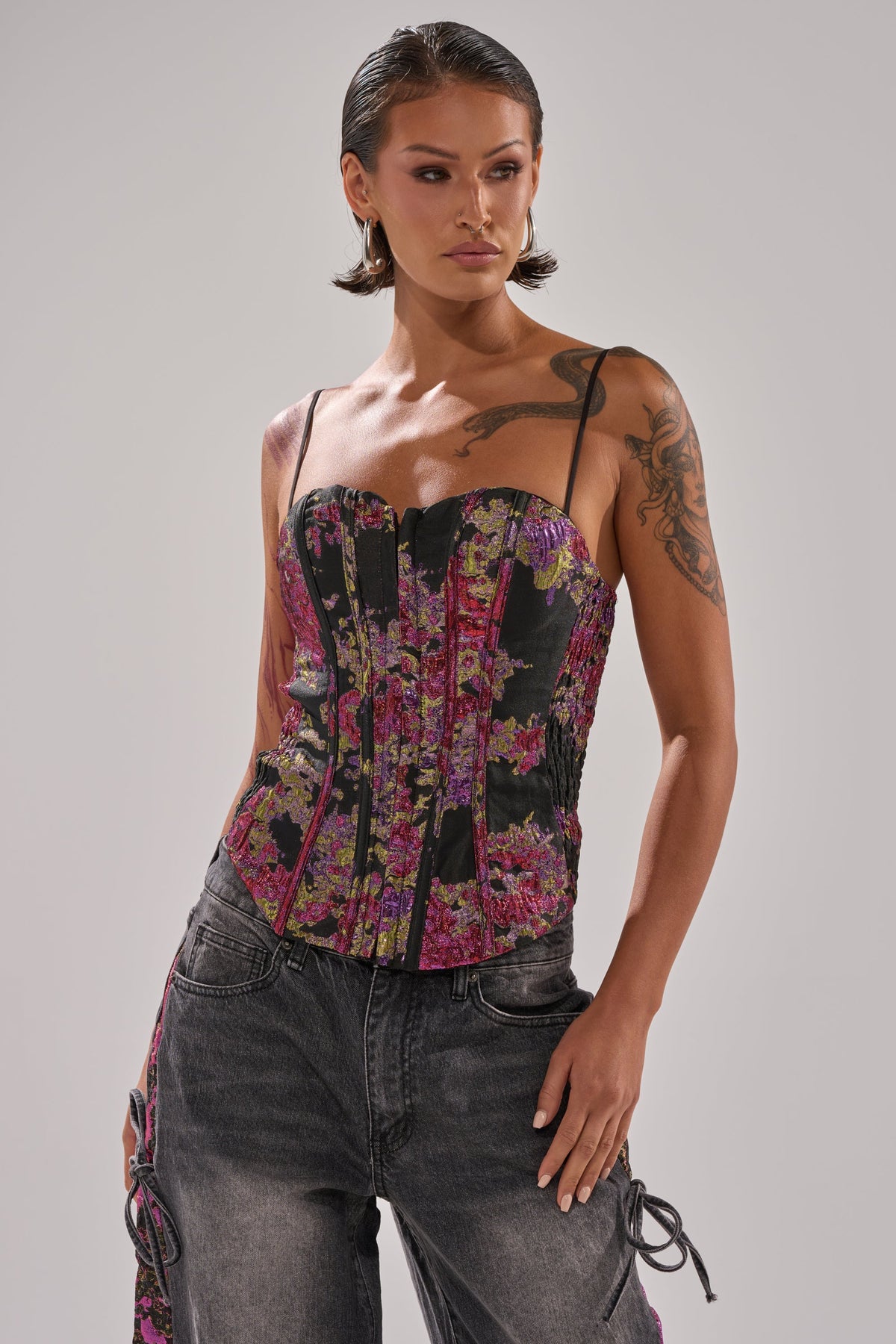 LETS PARTY BROCADE CORSET