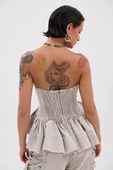 KARA DENIM BLOUSE