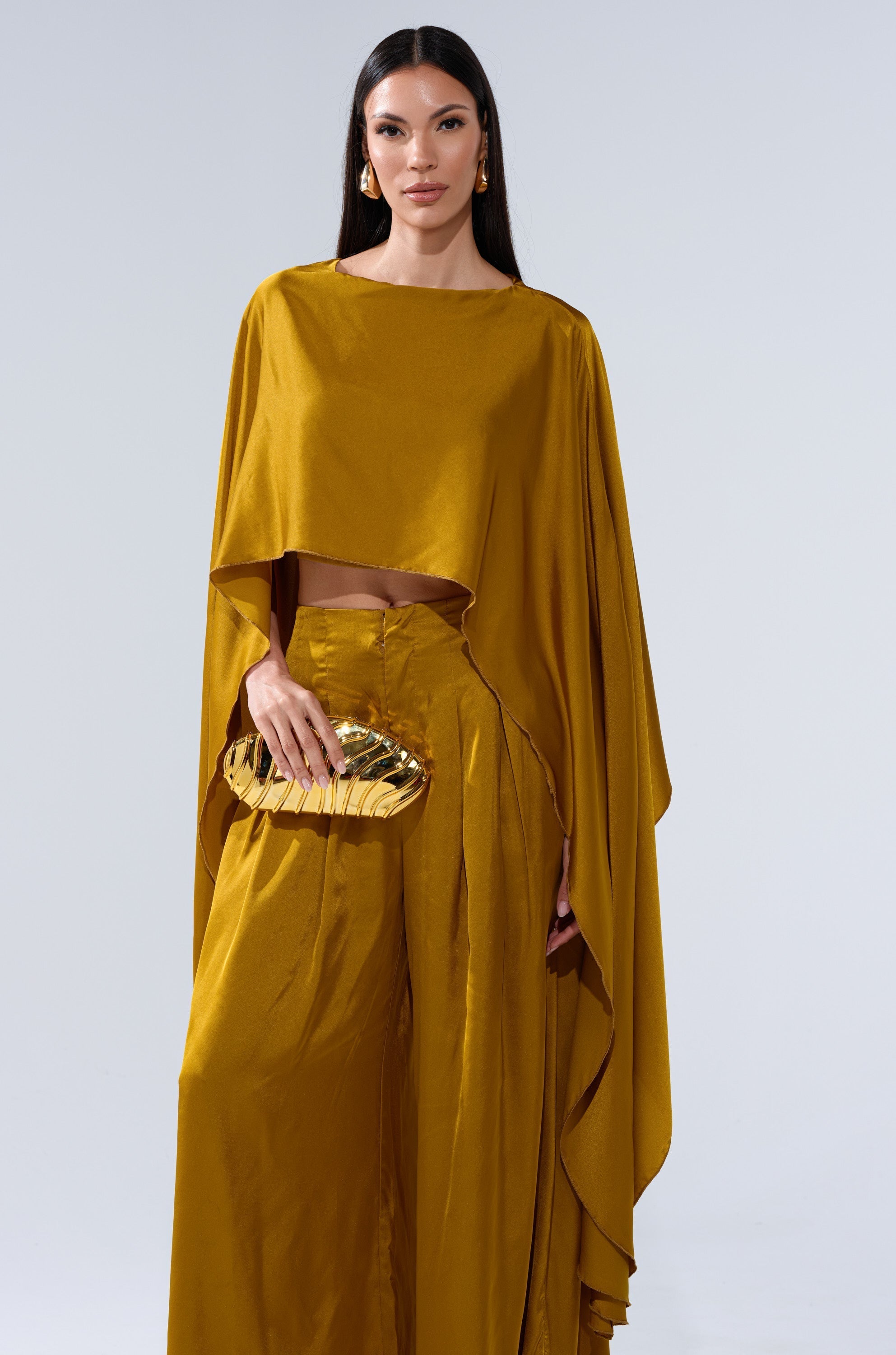 COCKTAIL HOUR BLOUSE IN MUSTARD